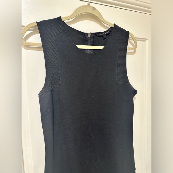 Felicity & Coco sleeveless knit sheath ruffle black dress - Picture 7 of 12